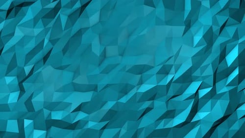Abstract Geometric Background Loop with Shifting Teal Polygons