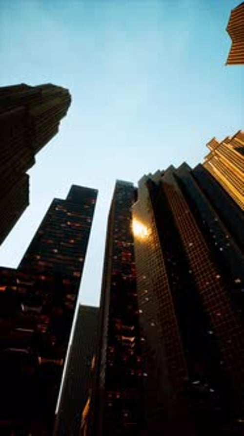 Vertical Video of Modern City Architecture