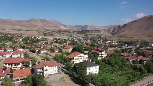 Houses And Mountains In District Of Divrigi