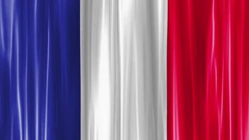 French Flag Waving Seamless Loop Animation