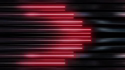 Fast Moving Red Neon Lines Motion Background
