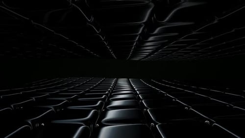 Luxury Background with a Floating Field of Black Cubes, Figures, 3D Render, Exclusive, Reflection