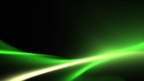 Abstract Flowing Green Light Streaks Background Animation
