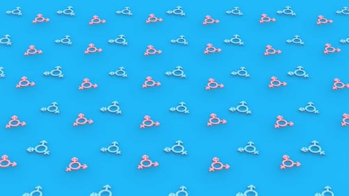 Animated Gender Identity Symbols Looping Background