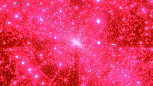 Futuristic Red Glowing Particles Tunnel Loop Background