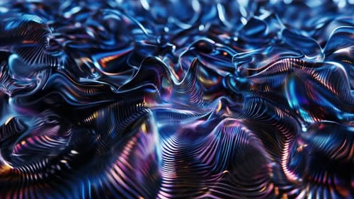 Metallic Digital Waves Background Loop