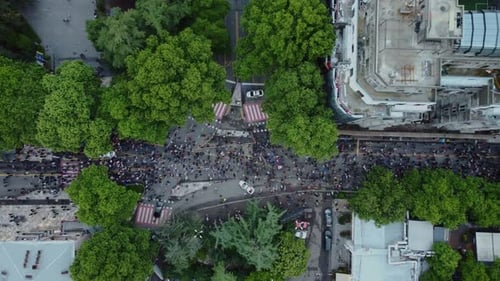 Protest Aerial View