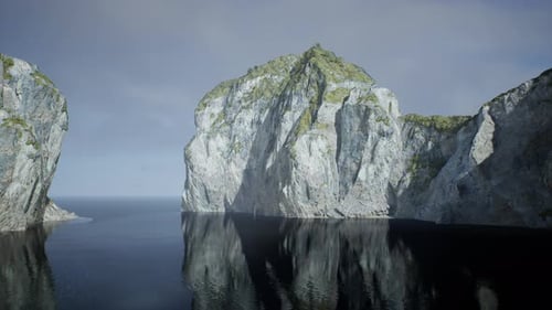 Dramatic Ocean Cliffs Landscape for Nature Backgrounds
