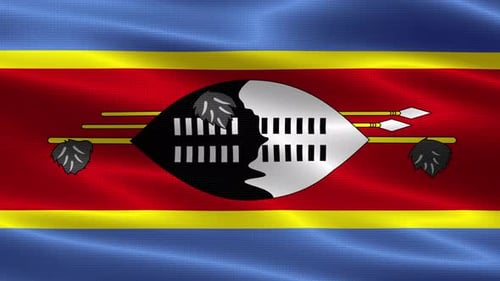 Animated Eswatini National Flag Waving Loop