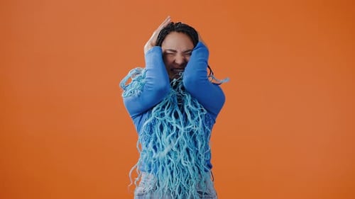 Distressed Young Woman Reacting to Unpleasant Situation