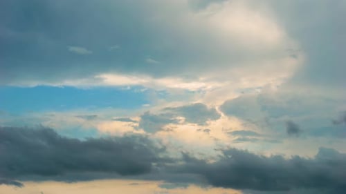 Time-Lapse of Clouds Moving Across Sky