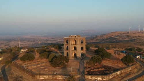 Mahel de Chandbiwi, palais Chand Bibi à Ahmednagar, Inde - structure en pierre octale - Histoire de l'Inde |