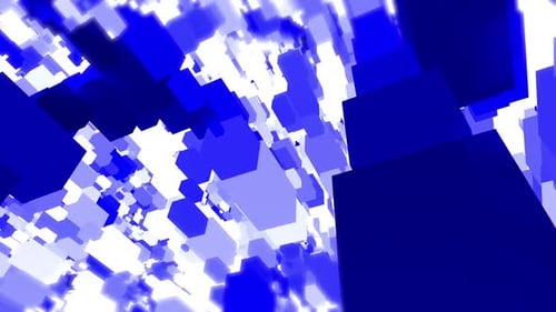 Abstract Glowing Blue Geometric Shapes Digital Background