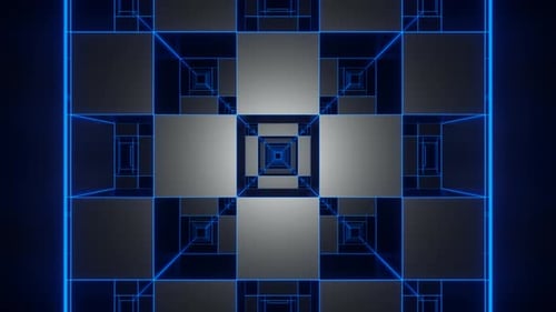 Fondo de salida cuadrado gris y azul Vj Loop en 4K