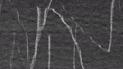 Black and White Messy Ink Doodle Motion Texture for Retro Video Effect