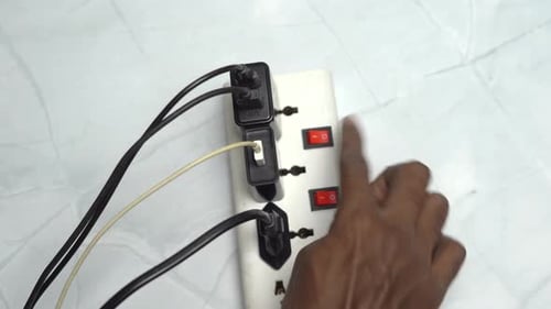 charging adapters switch off and adapters removing in spy guard top view