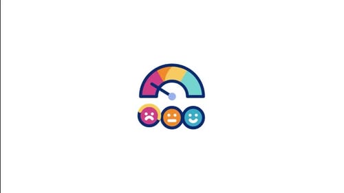Animated Satisfaction Feedback Gauge Icon