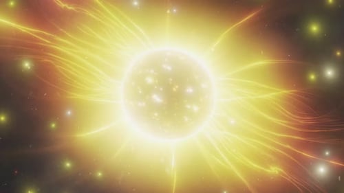 Cosmic Energy Sphere Glowing Light Background