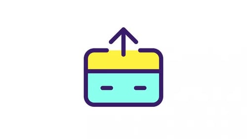 Icono de interfaz de usuario de color de diseño animado