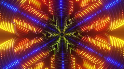 Disco Strobe Lights in Neon Flash Within This VJ Loop