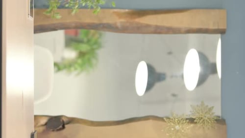 Vertical Video of Young Businessman Coming Back to Office Desk