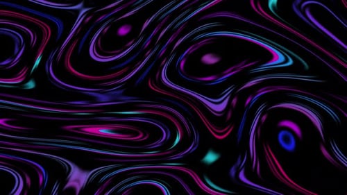 Abstract Fluid Neon Wavy Lines Moving Background