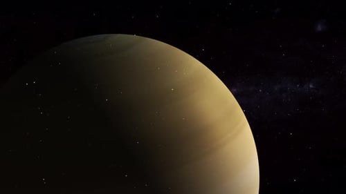 Rotating Planet Animation in Deep Space with Distant Stars