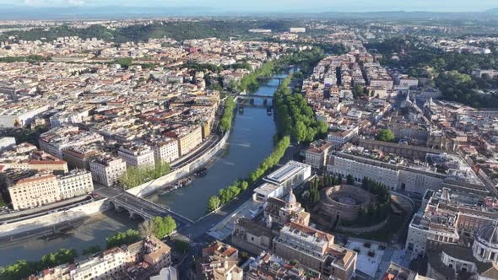 Rome Skyline At Rome In Lazio Italy., City Stock Footage ft. rome ...