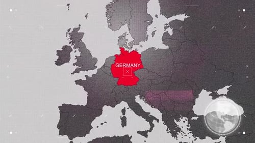 Deutschlandkarte Rot und Grau mit Effekten