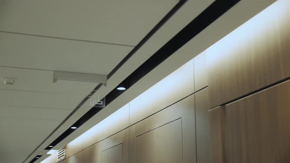 Modern Hidden Ceiling Lamps in Minimalist Hall Interior Hidden LED ...