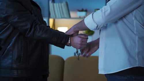 The police arrest the thief.