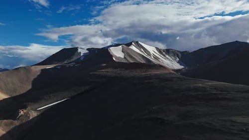 High Altitude Ridge with Snow Patches