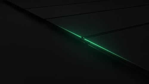 Líneas brillantes futuristas sobre fondo oscuro