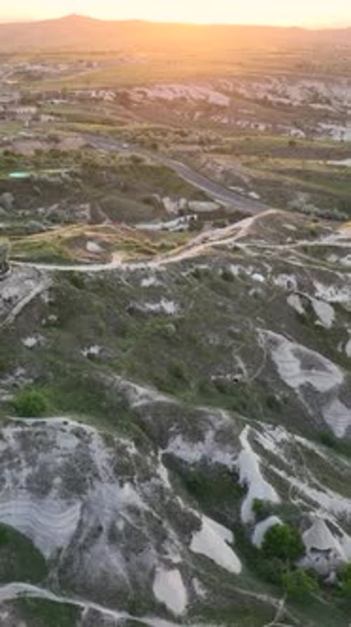 Superbe vue aérienne d'Uchisar 4 K, Turquie, Cappadoce