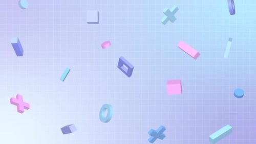 Animation en boucle de formes géométriques 3D abstraites. Fond moderne, design de mouvement fluide