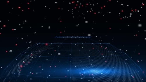 Animated Digital Earth with Global Network Data Flow