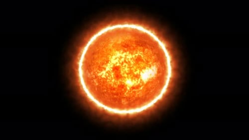 Realistic sun planet spinning his own axis. Vd1450