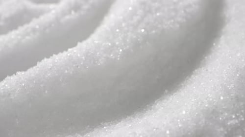 Macro video, The enchanting crystalline world of iodized salt.