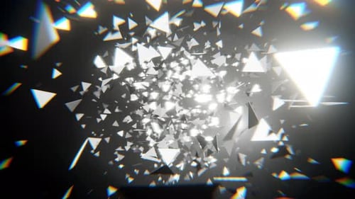 Black And White Bright Flying Metal Particles Background Vj Loop I 4K