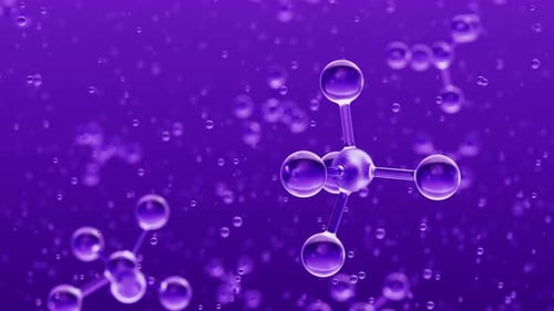 Futuristic Purple Molecular Structure Science Loop
