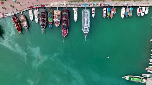 Pirate Harbor Aerial View Turkey Alanya 4 K