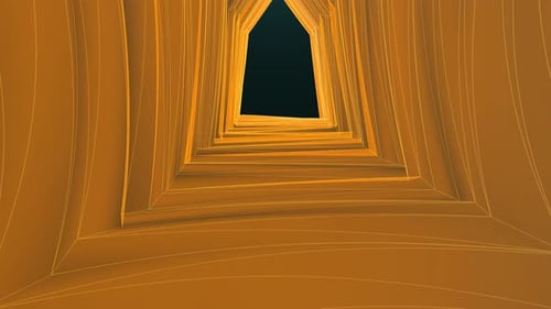 Yellow color tunnel loop background