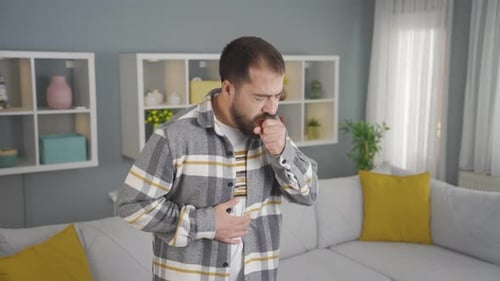 Man with nausea.
