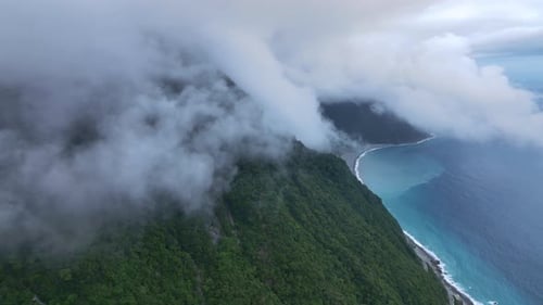 Landscapes Of Hualien Bay Through Clouds