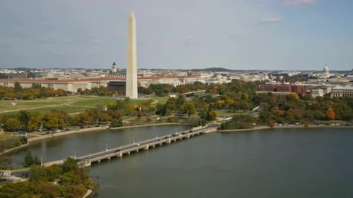 Cinematic And Beautiful View Of Washington DC Cityscape, USA