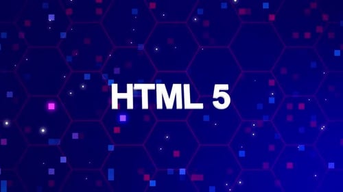 HTML5 Technology Concept Background with Digital Hexagons