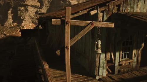 Restos de un antiguo aserradero en la pequeña presa
