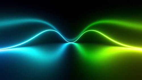 Colorful Abstract Light Streaks Moving Across Dark Background