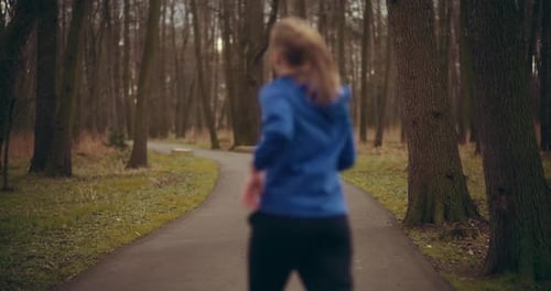 Two Woman Workout Exercising In Park Jogging Fitness