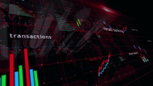 Retail banking money business charts and graphs 3d diagram